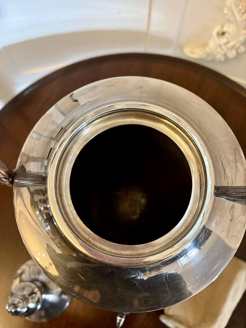 Antique Victorian Walker & Hall Sheffield Silver Plated Tea Urn / Samovar With Tap - Image 10